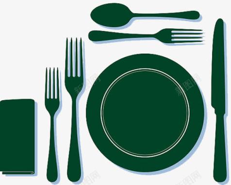西餐餐具装饰图标图标