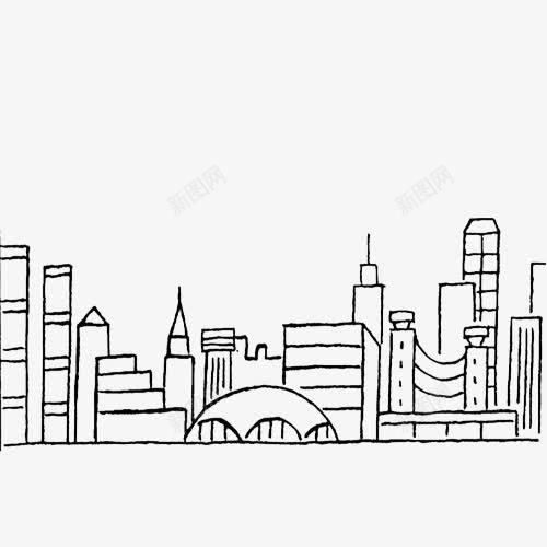 城市建筑简笔画png免抠素材_88icon https://88icon.com 卡通手绘 国际大都市 建筑 时尚中心 简笔城市 绘画 都市 首都