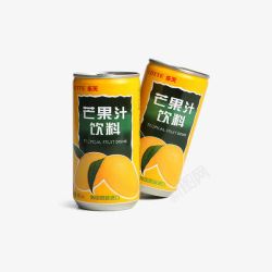 Lotte乐天芒果汁饮料罐装素材