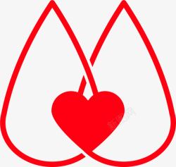 世界红十字红色线条无偿献血高清图片