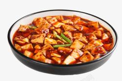 麻婆豆腐红色麻婆豆腐料理高清图片