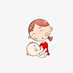 妈妈手抱婴儿喝母乳的宝宝高清图片