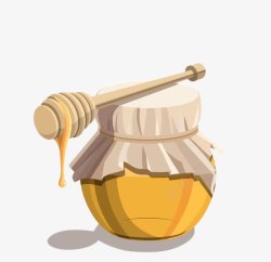 枣花蜂蜜手绘蜂蜜罐高清图片