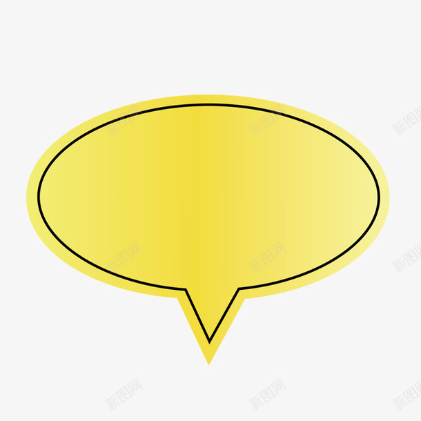 黄色黑边对话框png免抠素材_88icon https://88icon.com 信息 对话框 手绘 提示 消息 问答框 黄色 黑边