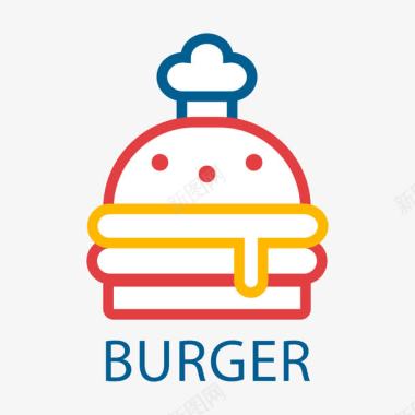 卡通汉堡logo图标图标