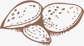 手绘杏仁坚果海报png免抠素材_88icon https://88icon.com 坚果 杏仁 海报