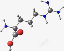 黑色精氨酸分子形状素材