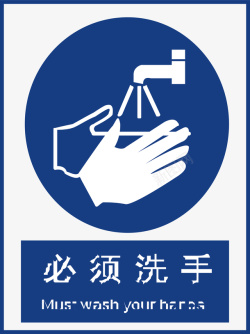 交通安全宣传挂必须洗手高清图片