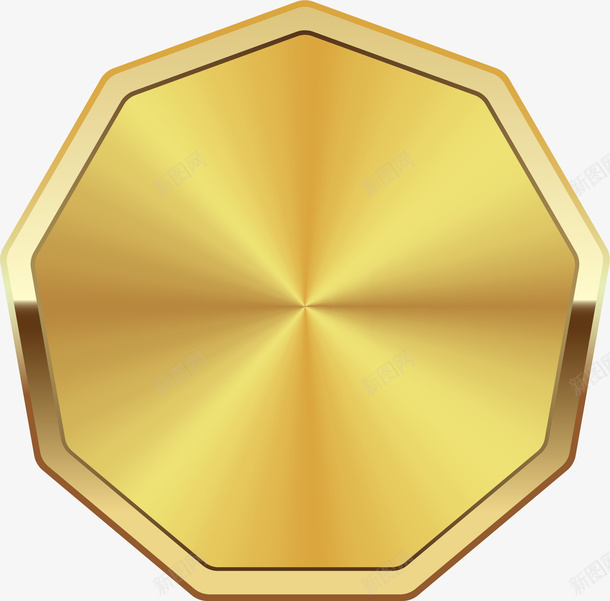 奢华金色光晕八边形png免抠素材_88icon https://88icon.com 奢华光晕 水彩 渐变 简约 金色光晕 金色八边形