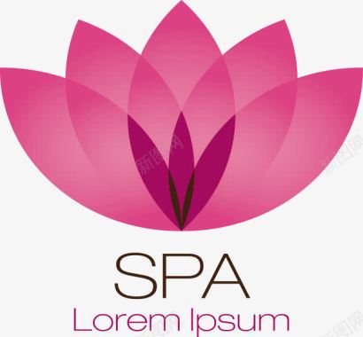 动植物logo装饰spa莲花logo图标图标