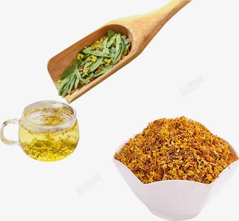 桂花茶的形态png免抠素材_88icon https://88icon.com 桂花 桂花干 桂花茶 茶叶 茶杯