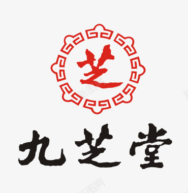 中药黄岑九芝堂医药logo图标图标