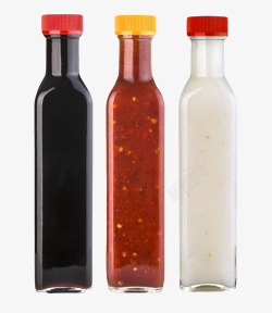 透明易碎品玻璃长瓶子番茄酱包装素材