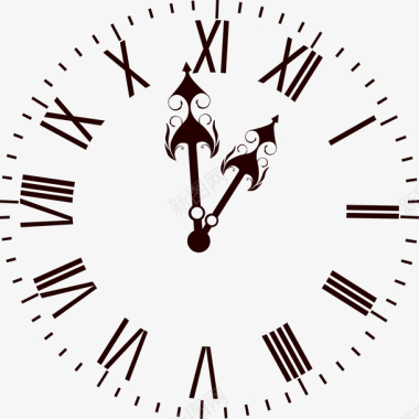 公主风古典棕色时钟图标图标