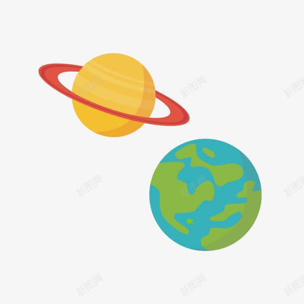 地球火星矢量图ai免抠素材_88icon https://88icon.com 卡通 宇宙 星球 矢量图