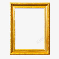 镀金长方形木质画框巴洛克风格木相框高清图片