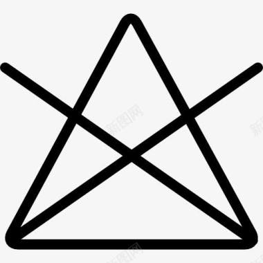 选择收件箱洗衣选择象征一个三角形交叉图标图标