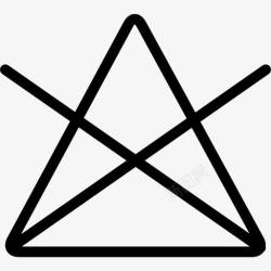 一个三角形洗衣选择象征一个三角形交叉图标高清图片