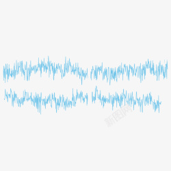 蓝色超声波超声波蓝色波浪不规则矢量图高清图片