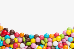 一堆圆形彩色糖果实物素材