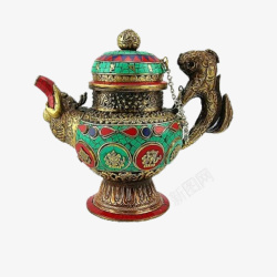西藏传统西藏文化西藏特点器皿高清图片