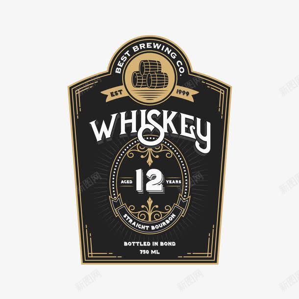 手绘酒瓶贴png免抠素材_88icon https://88icon.com 手绘 标签 瓶身贴 酒瓶贴