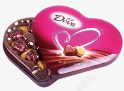 心型巧克力礼盒德芙心型礼盒高清图片