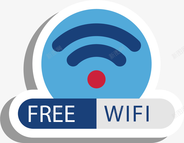 创意WiFi信号矢量图ai免抠素材_88icon https://88icon.com WiFi信号 创意 卡通手绘 水彩 蓝色 装饰 矢量图