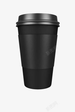 黑色咖啡纸杯素材