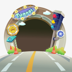 卡通创意隧道素材