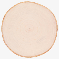 白色表面光滑的木头截面实物素材