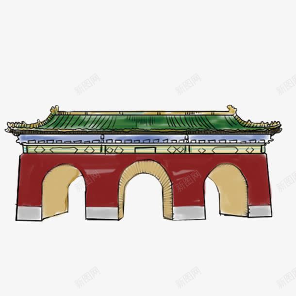 天坛公园大门png免抠素材_88icon https://88icon.com 公园 古城门 古建筑 古建筑手绘图 天坛公园 手绘 门