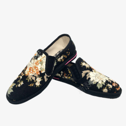 菊花图案布鞋素材