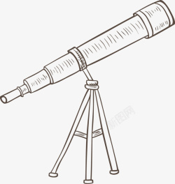 素描望远镜天文望远镜素描画高清图片
