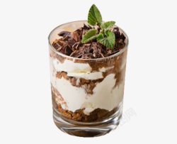 盆栽冰淇淋巧克力木糠杯高清图片