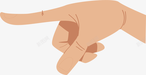 卡通手指表情卡通手指指方向动作图标图标