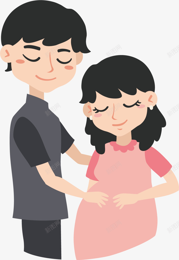 幸福的夫妻png免抠素材_88icon https://88icon.com 卡通 图案 夫妻 幸福 微笑 怀孕 浪漫 爱情