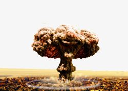 燃烧的炸弹核爆炸硝烟摄影高清图片