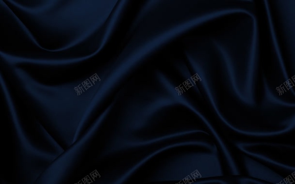 蓝色丝绸卷曲质感背景