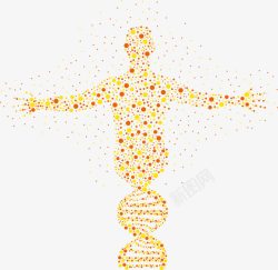 手绘创意DNA排列人素材