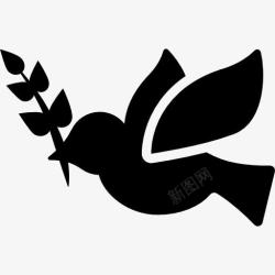 嬉皮士和平鸽图标高清图片
