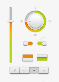 UI开关设计白色的UI工具包高清图片