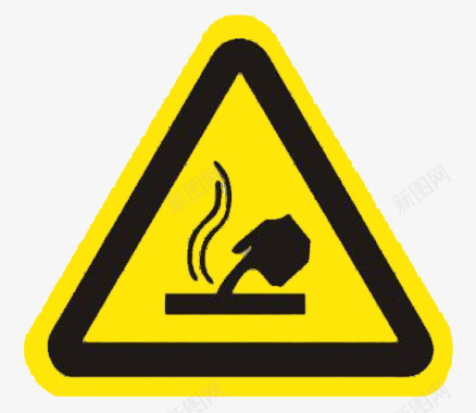 矢量烟务黄色警示耐高温图标图标