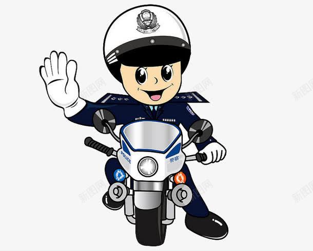 骑摩托的警察png免抠素材_88icon https://88icon.com 可爱的警察 禁止通行 警车 遵纪守法