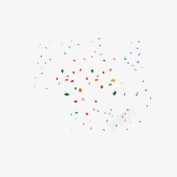 彩色小碎纸纸屑素材