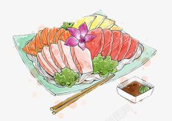 生食握寿司刺身寿司高清图片