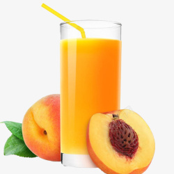 美味桃子新鲜水蜜桃汁高清图片