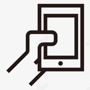 扁平化卡通联系方式扁平化线框手持手机图标图标