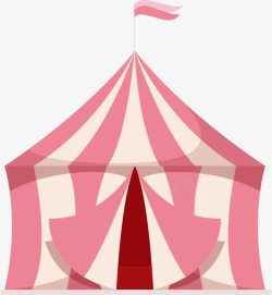 儿童节粉色背景粉色马戏团旗子帐篷高清图片