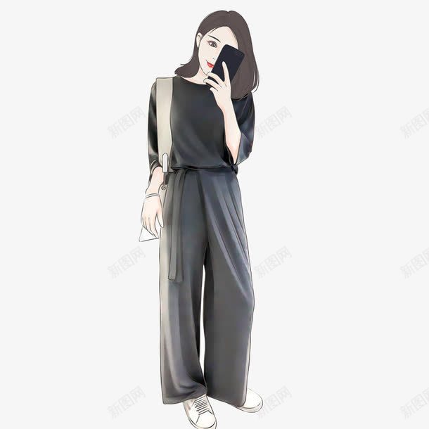 时尚都市女郎png免抠素材_88icon https://88icon.com 女孩 女性 时尚 时装 服饰穿搭 模特 美女自拍 自拍 自拍海报 都市 韩国模特 黑色上衣